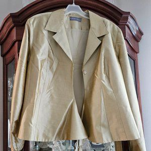 Kate Hill Gold Satin Blazer